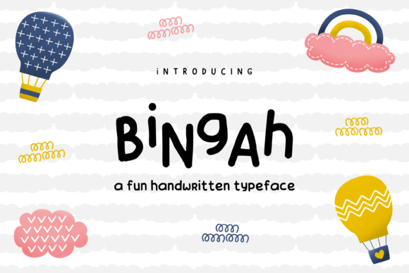 Bingah: A Chubby Handwritten Font for Editorial Design