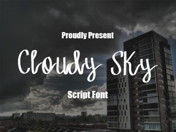 Cloudy Sky: A Handwritten Font for Editorial Elegance