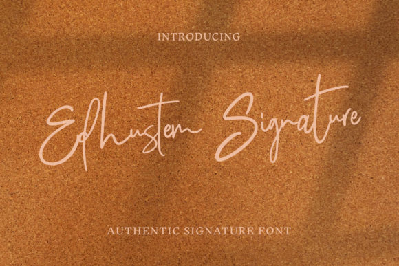 Edhustem Signature: A Modern Script Font for Editorial Design