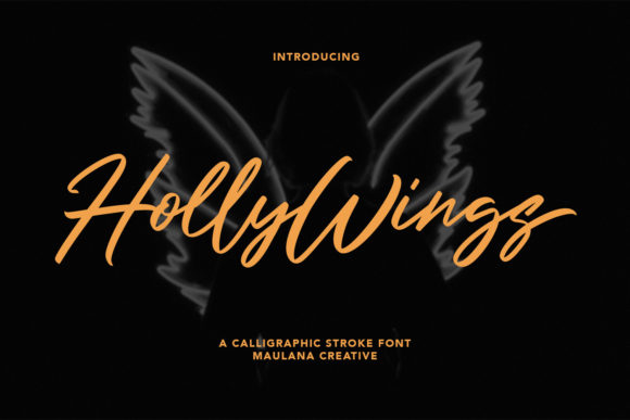 Holly Wings Font for Handmade Creations