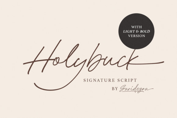 Holybuck: A Refined Script Font for Creative Makers