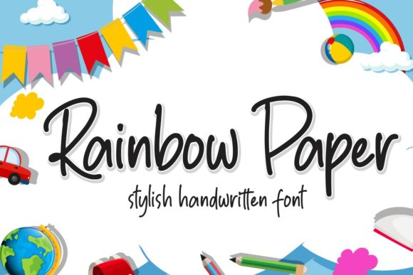 Rainbow Paper Font for Campaign Creatives